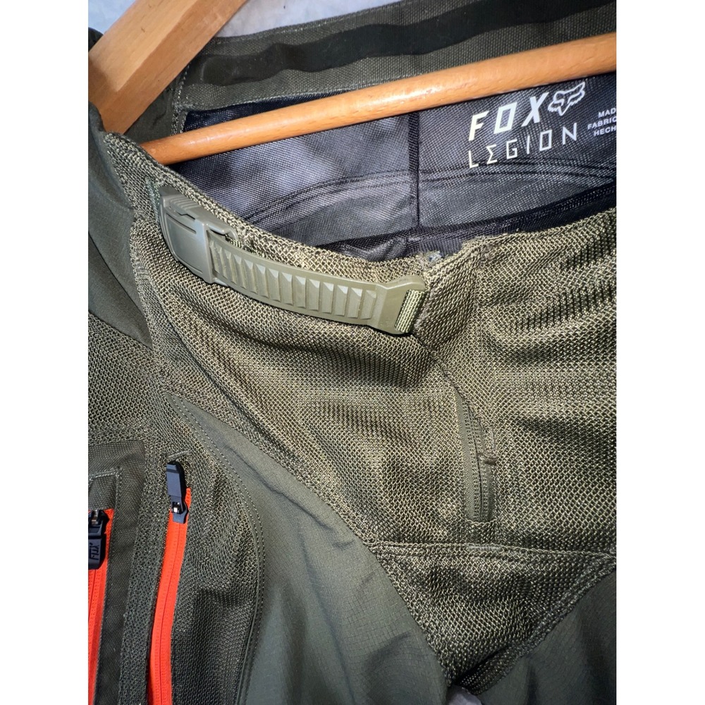 Fox Racing Legion Motocross Pants Mens 36 Olive Green Orange Off-Road MX Gear - Picture 5 of 9